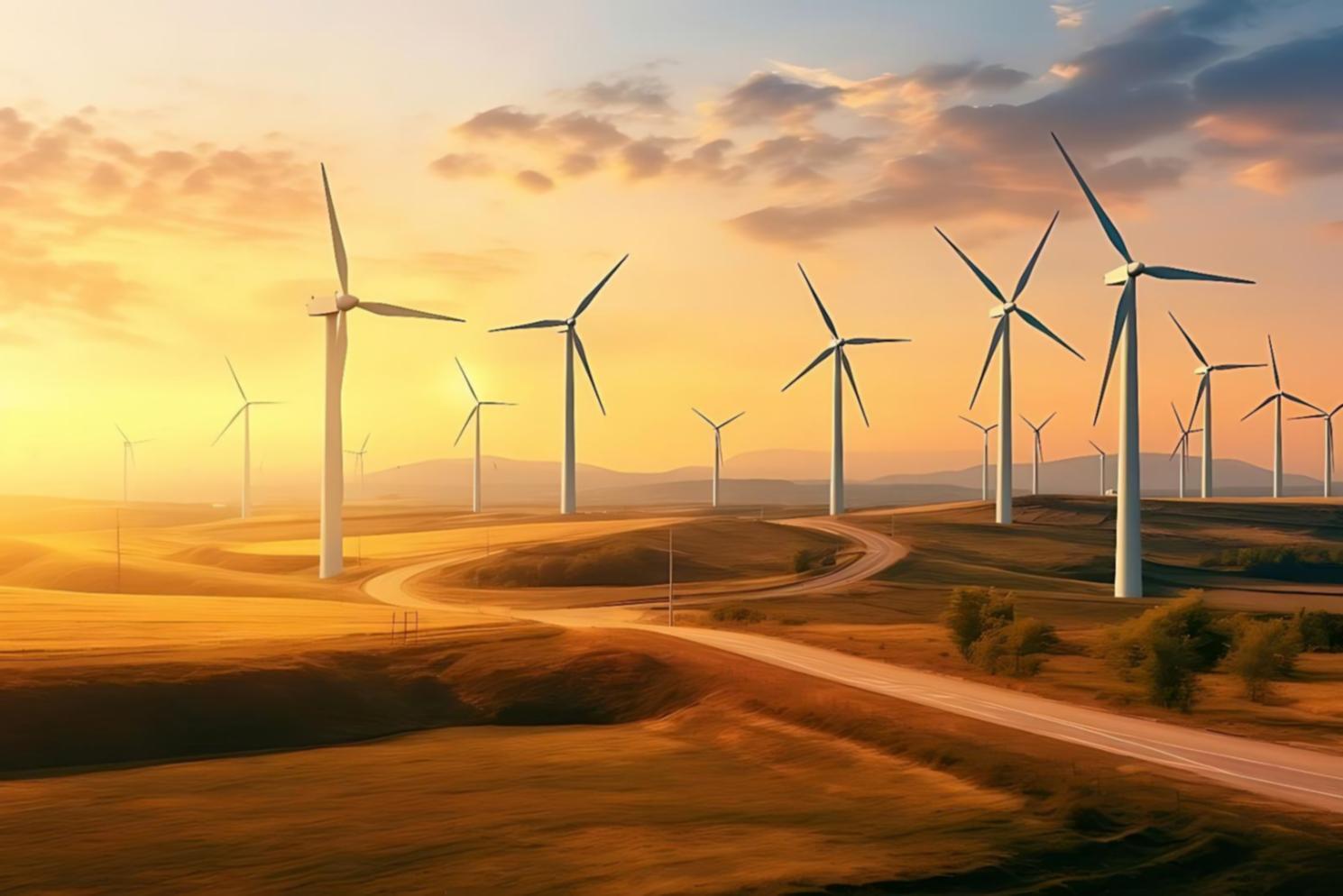 Éolienne moderne générant de l'énergie renouvelable